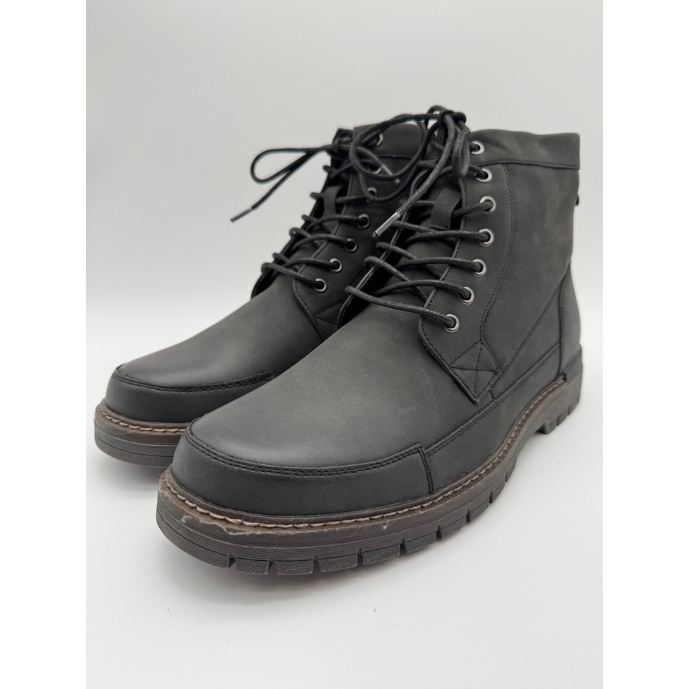 Joules Mens Boots US 11 Black Lace Up Casual Ankle Boots